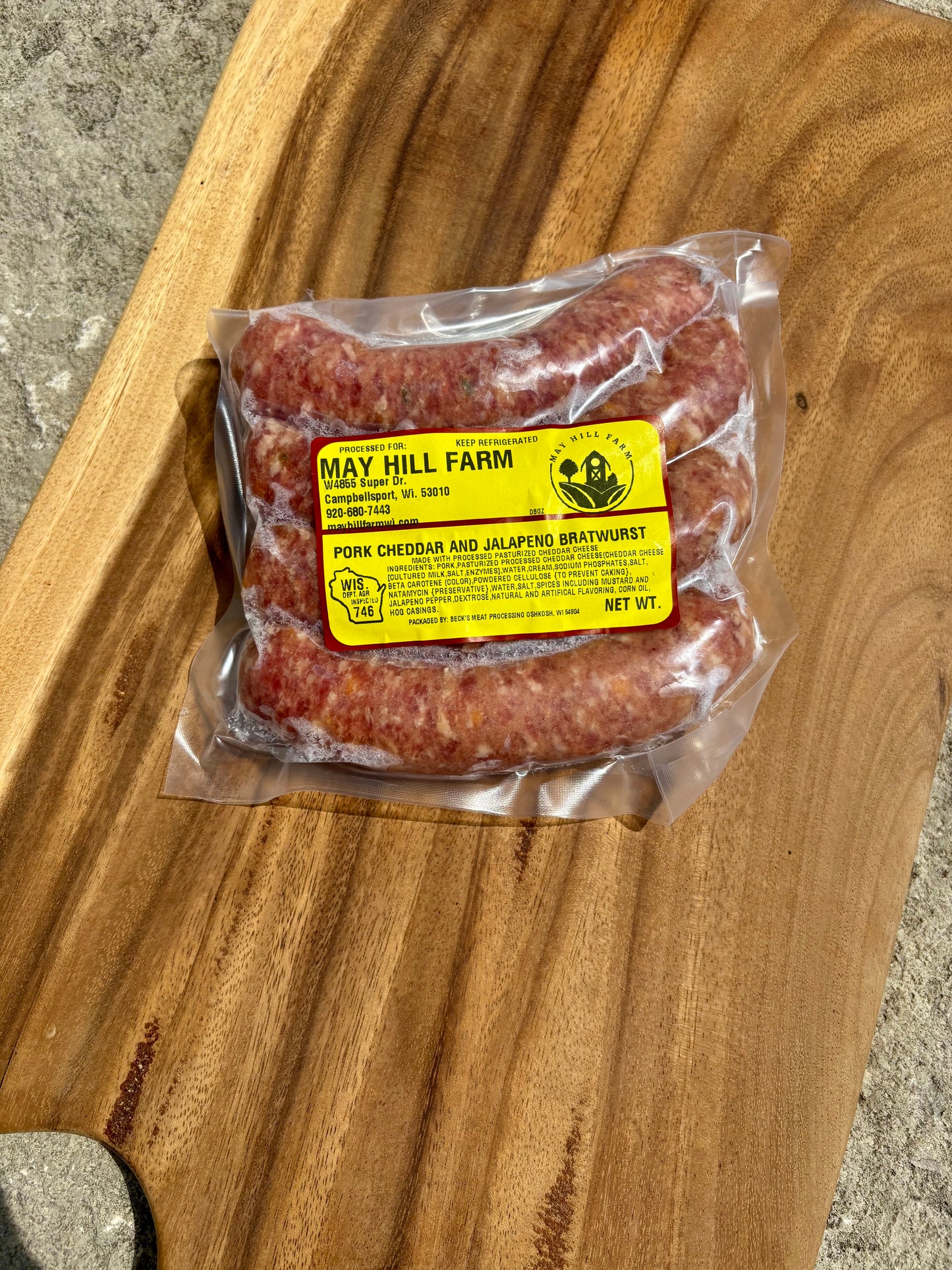 Cheddar & Jalapeño Bratwurst — Heritage Breed Pork | 1 lb.